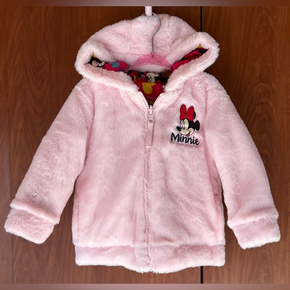 Disney Junior - Minnie Mouse and heart print reversible jacket (NWOT) - Picture 4 of 5